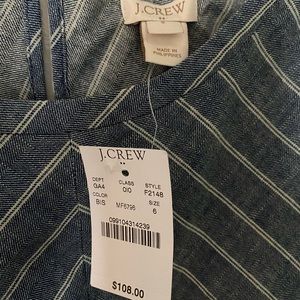 NWT JCrew Denim Pinstriped Dress